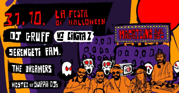 Tum Torino - Domani c'è Halloween con Dj Gruff e tanti altri mostri | 31 ottobre 2023 Magazzino sul Po, Torino